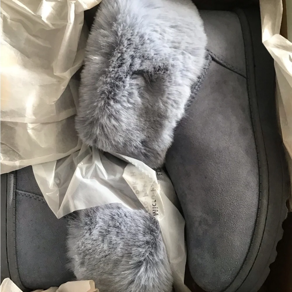Blue Fur-Lined Boots - Picture 3 of 7
